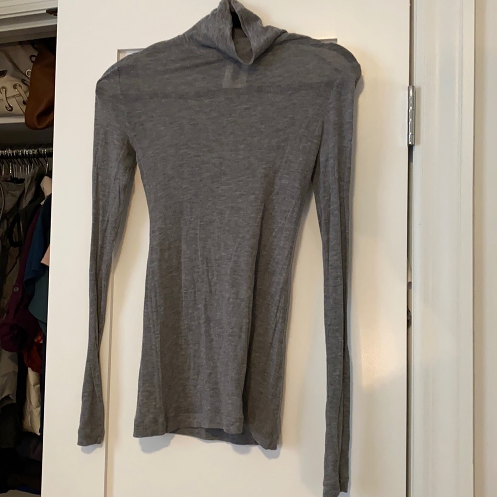 Sheer grey turtleneck